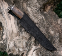 Нож Барс из дамасской стали