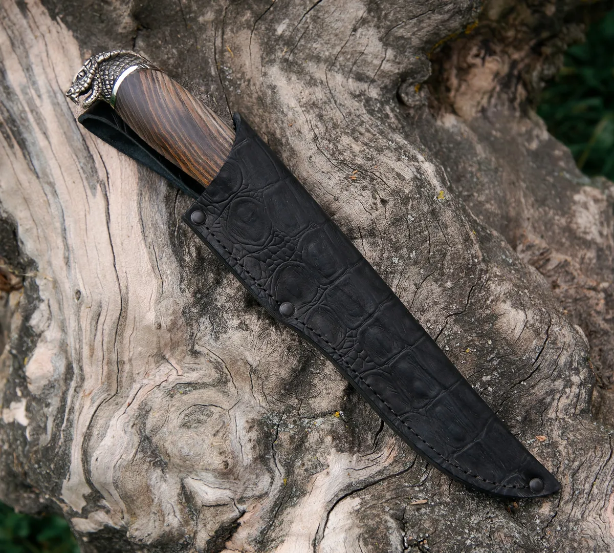 Нож Барс из дамасской стали